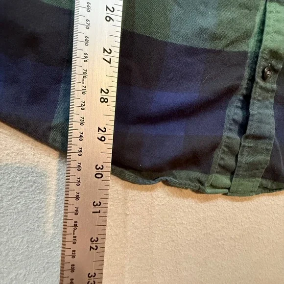 Rare Vintage L.L. Bean Cotton Silk Black‎ Watch Plaid Japan Export Shirt XLT - Picture 7 of 13